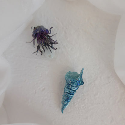 Deep Sea Dreams" Hand Embossed Nails 2504102